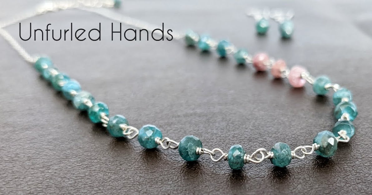 Apatite and Tourmaline Necklace * 19-21" * One Of A Kind