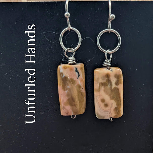 Ocean Jasper Tab Earrings - Limited Edition