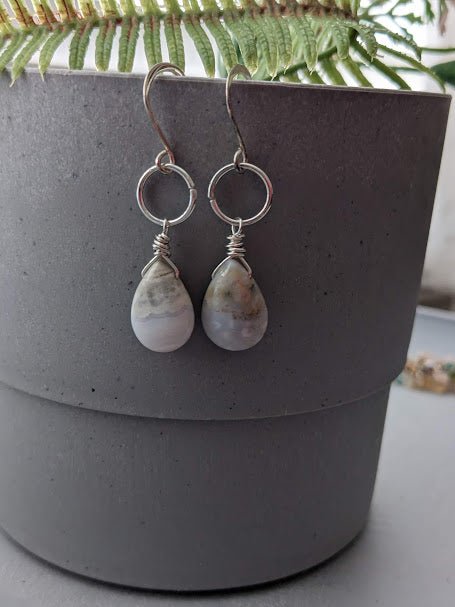 Ocean Jasper Teardrop Earrings - Limited Edition