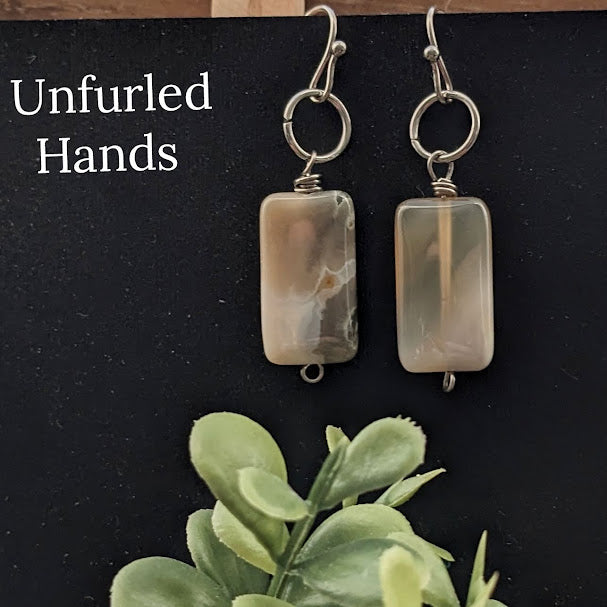 Ocean Jasper Tab Earrings - Limited Edition
