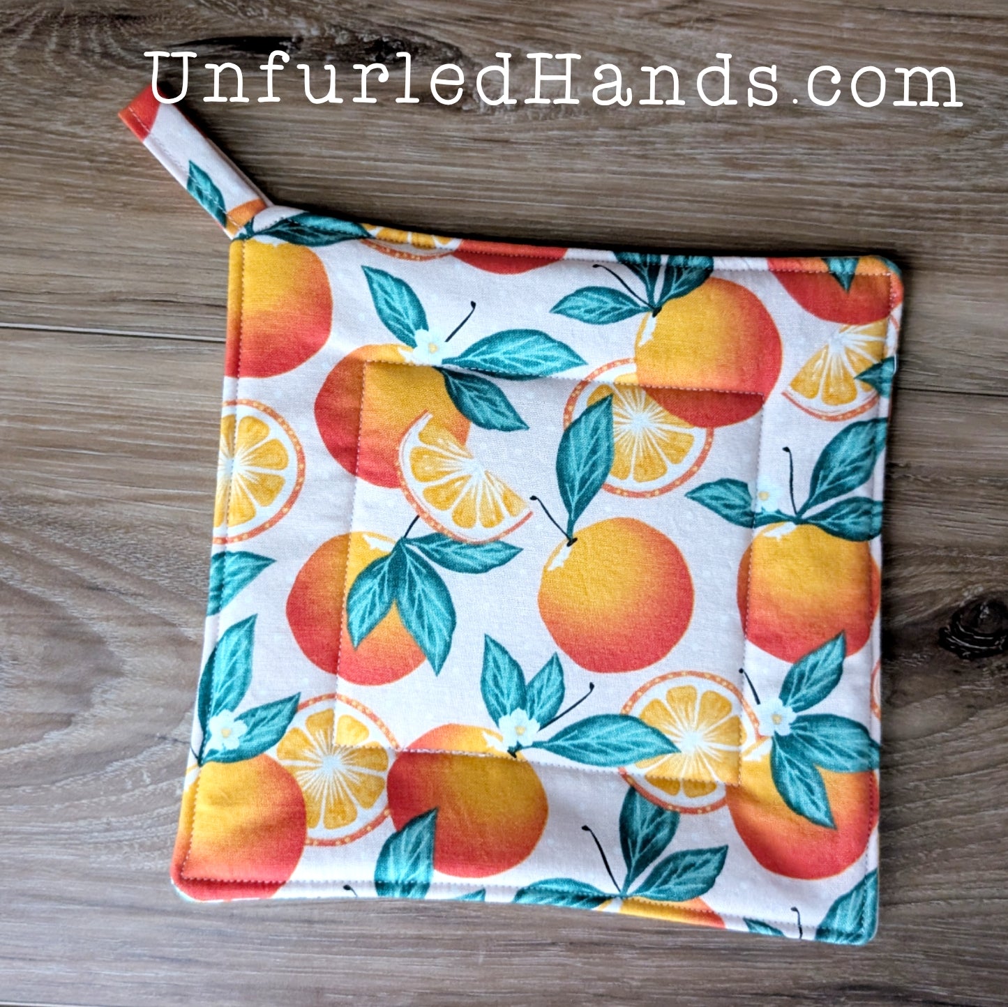 Fruit Collection - Custom Pot Holders - insulated cotton hot pads - Oranges - Lemons - Limes - Apples - Figs - Watermelons