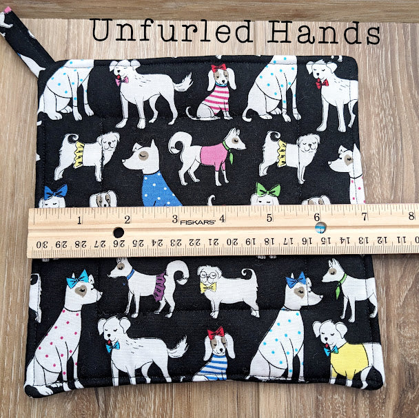 Dog Lovers - Custom Pot Holders - insulated cotton hot pads - Dog Lovers