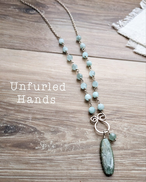 Amazonite and Kyanite Necklace