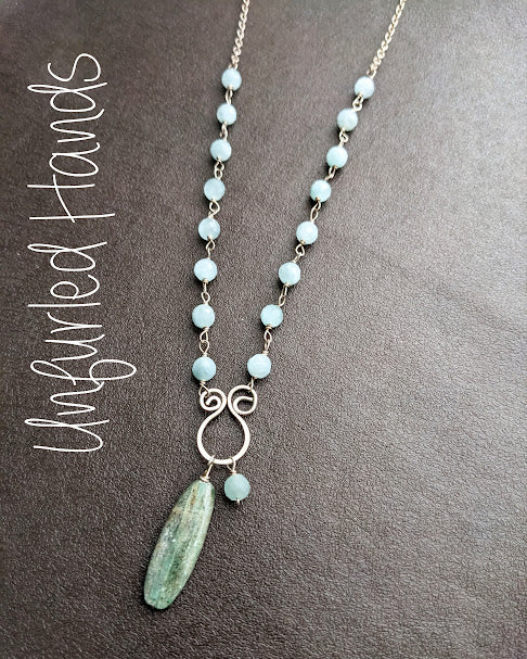 Amazonite and Kyanite Necklace