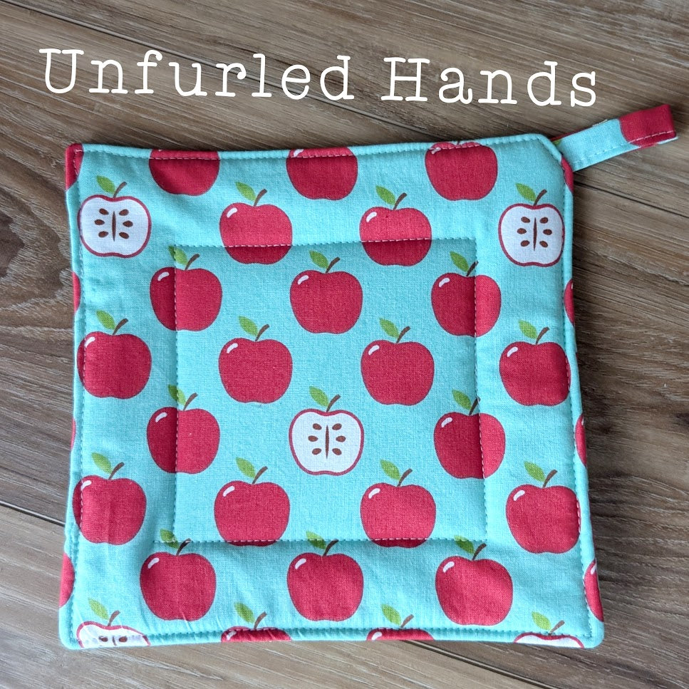 Apples - Custom Pot Holders - insulated cotton hot pads - Fruit Collection
