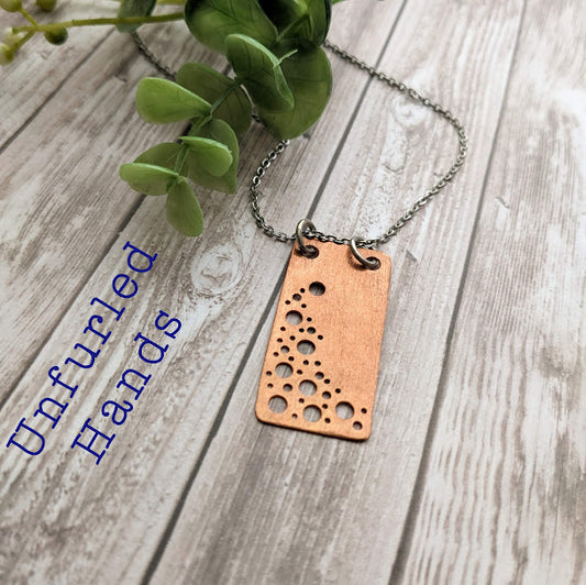 Copper "Bubble" Pendant Necklace