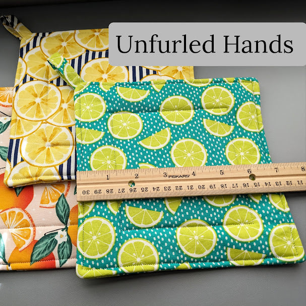 Lemons - Custom Pot Holders - insulated cotton hot pads - Fruit Collection