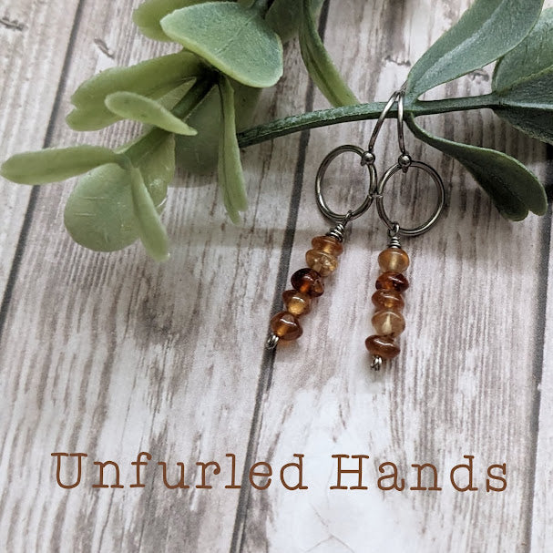 Hessonite Garnet Drop Earrings