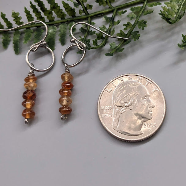 Hessonite Garnet Drop Earrings