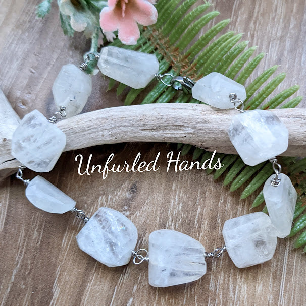 Moonstone Faceted Nugget Bracelet - One of A Kind