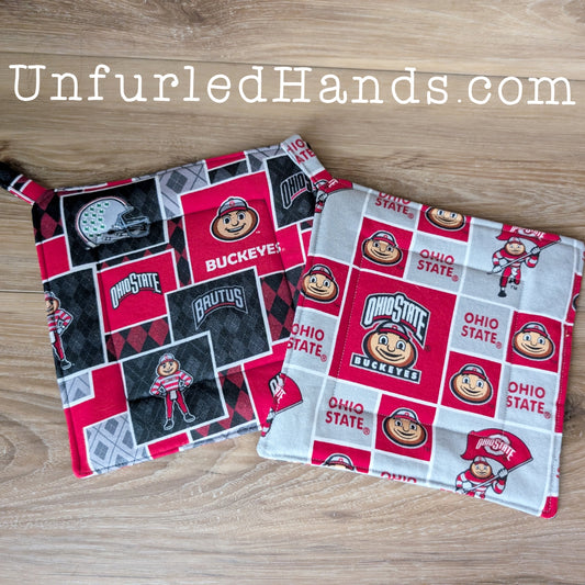 Sports - Custom Pot Holders - insulated cotton hot pads - Sports Fans