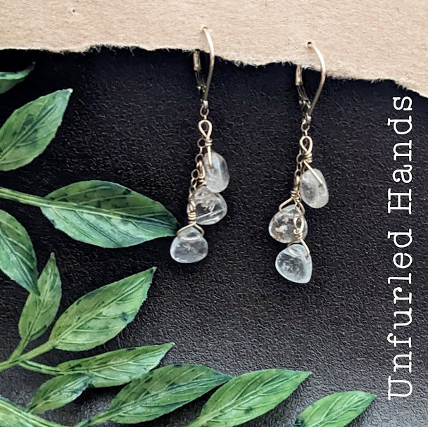 Rutilated Quartz Earrings - One Of A Kind