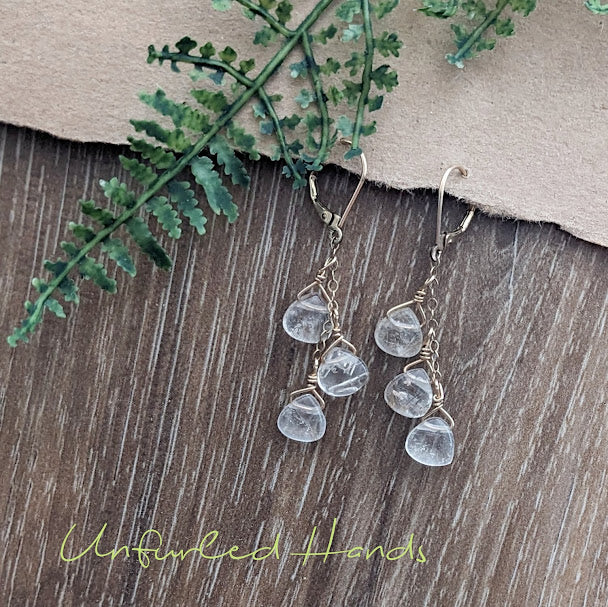 Rutilated Quartz Earrings - One Of A Kind