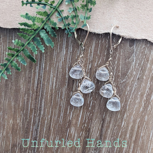 Rutilated Quartz Earrings - One Of A Kind