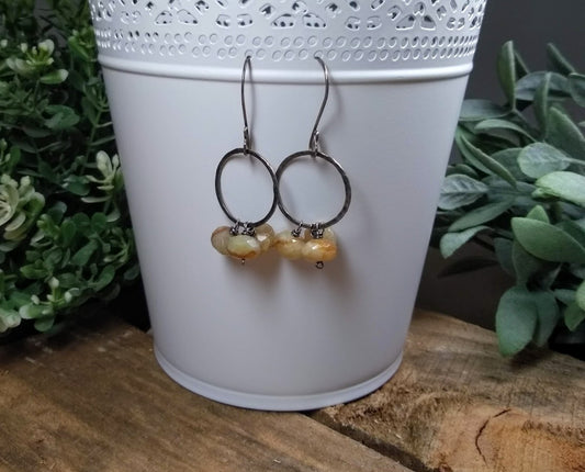 Soocho Jade Dangle Cluster Earrings