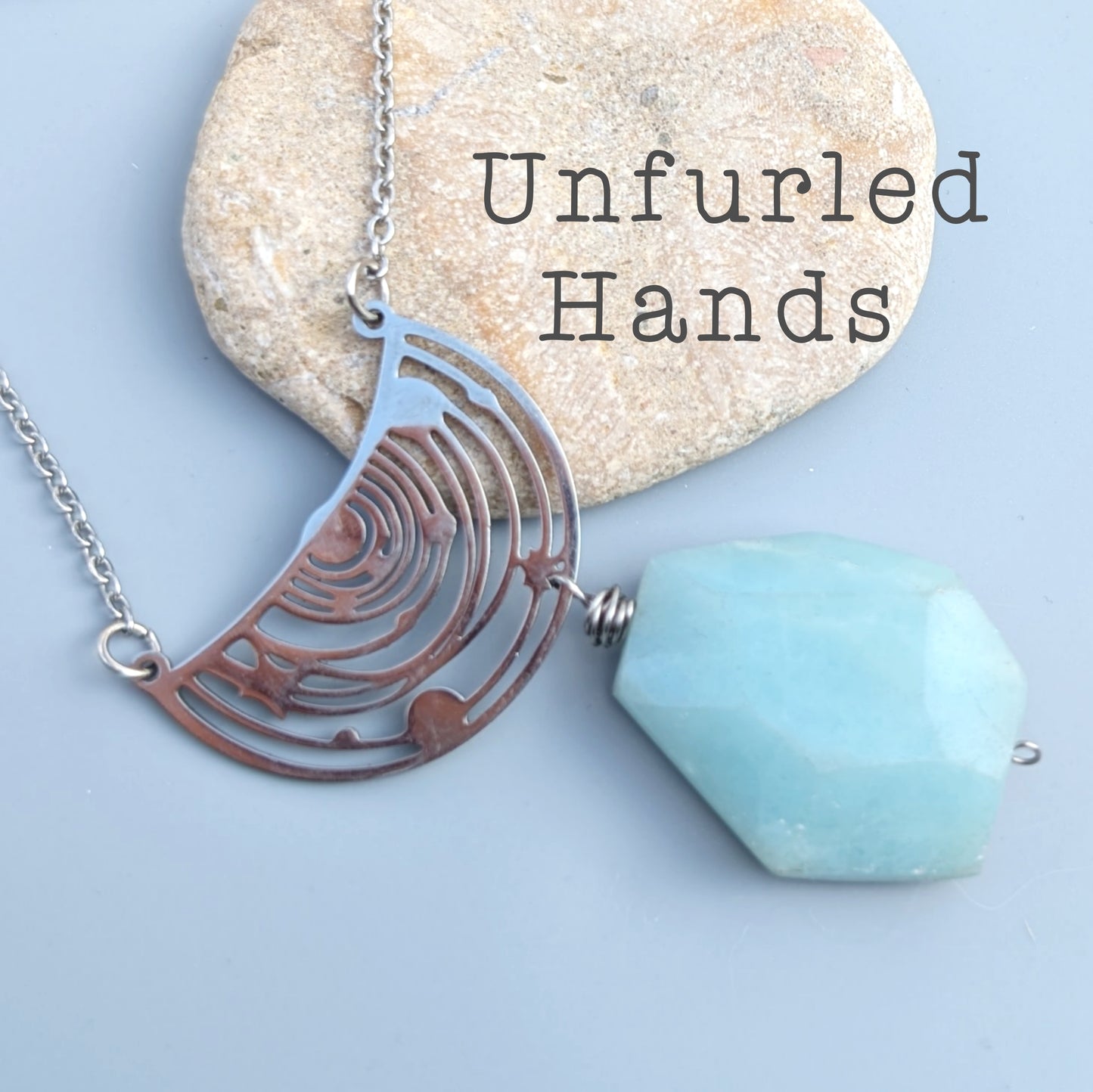 Amazonite Galaxy Necklace - Amazonite and Stainless Steel