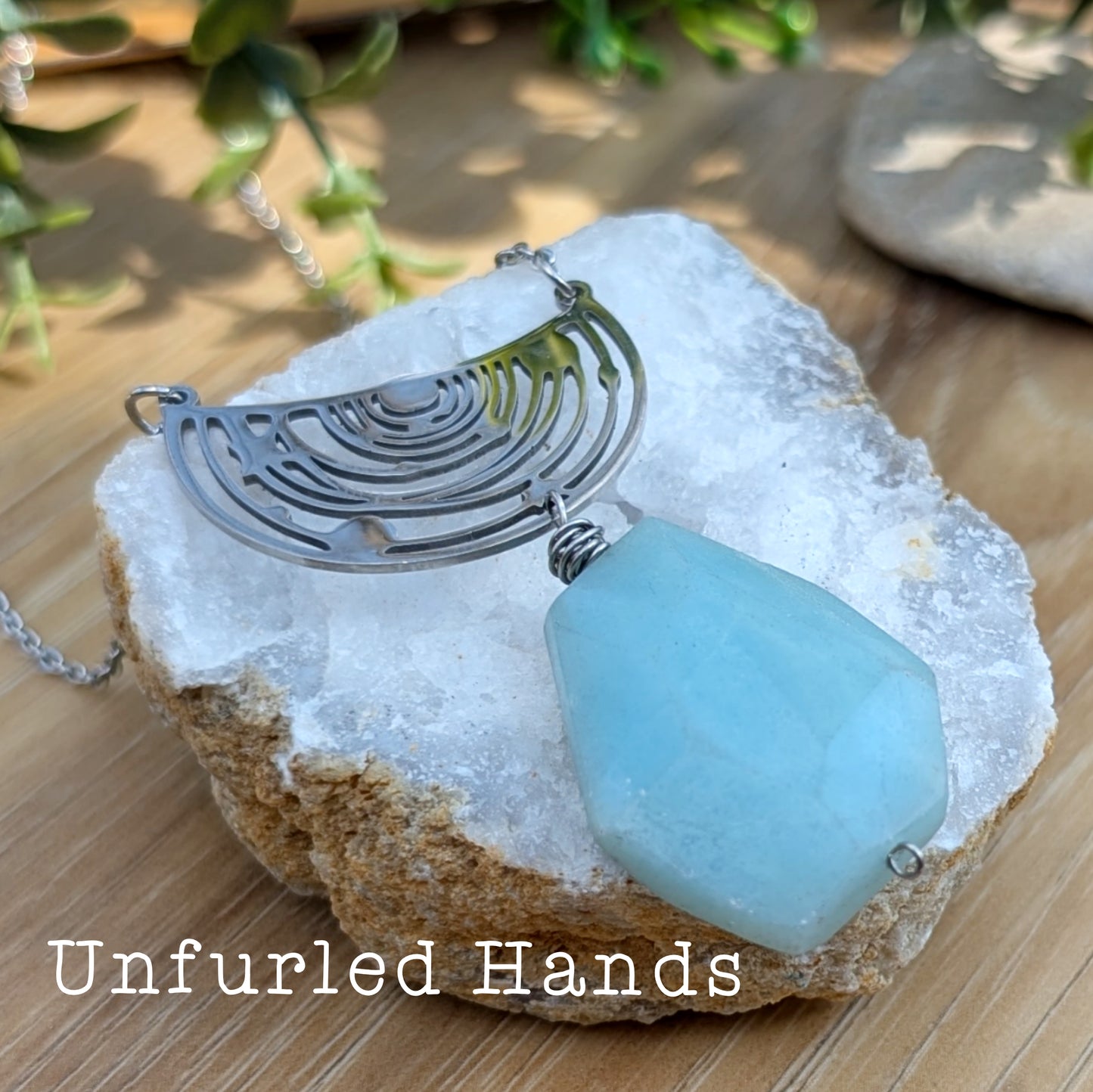 Amazonite Galaxy Necklace - Amazonite and Stainless Steel