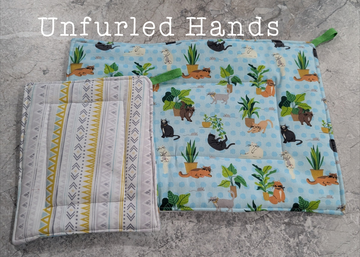 Large Reversible Quilted Potholders – Handmade Fabric Pot Holders in Assorted Prints