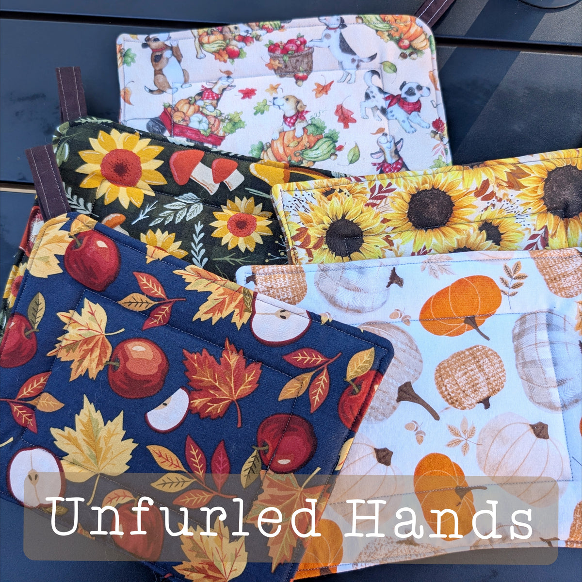 Reversible Fall Autumn Potholders