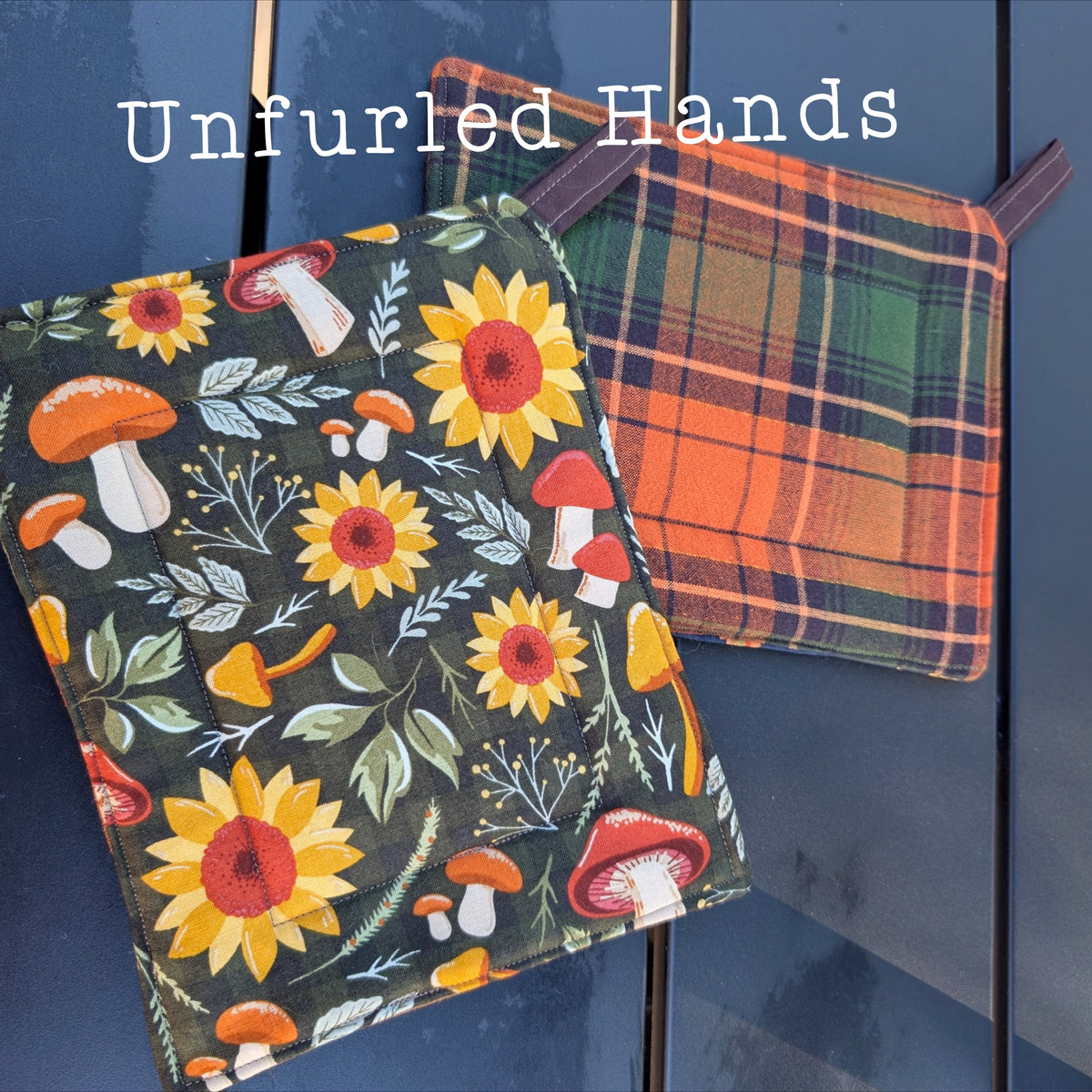 Reversible Fall Autumn Potholders