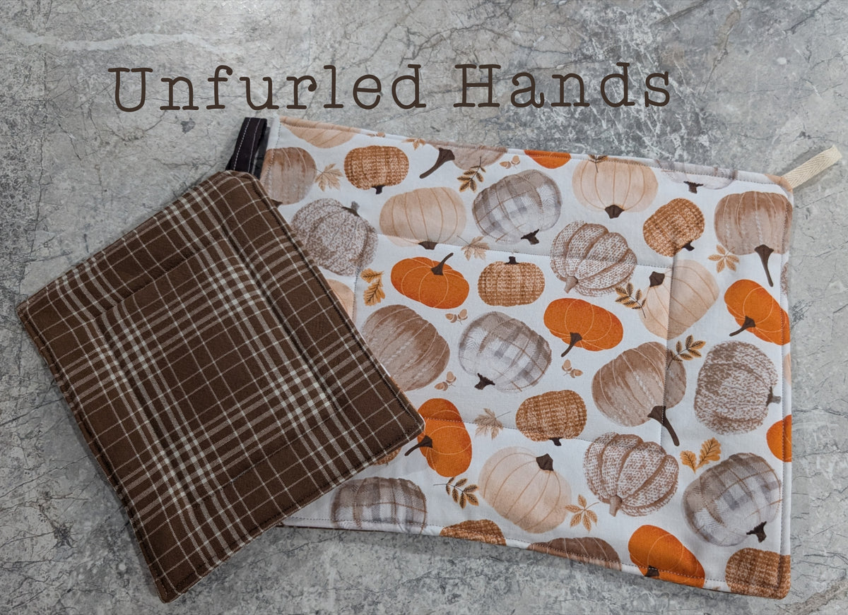 Large Reversible Quilted Potholders – Handmade Fabric Pot Holders in Assorted Prints