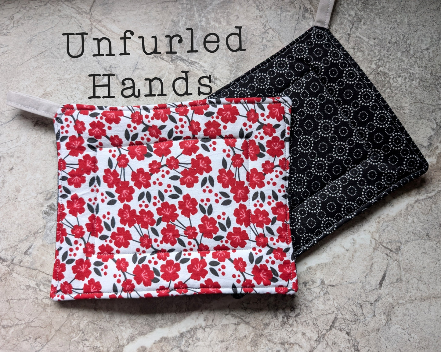 Reversible - Custom Pot Holders - insulated cotton hot pads - Floral and Geometrics